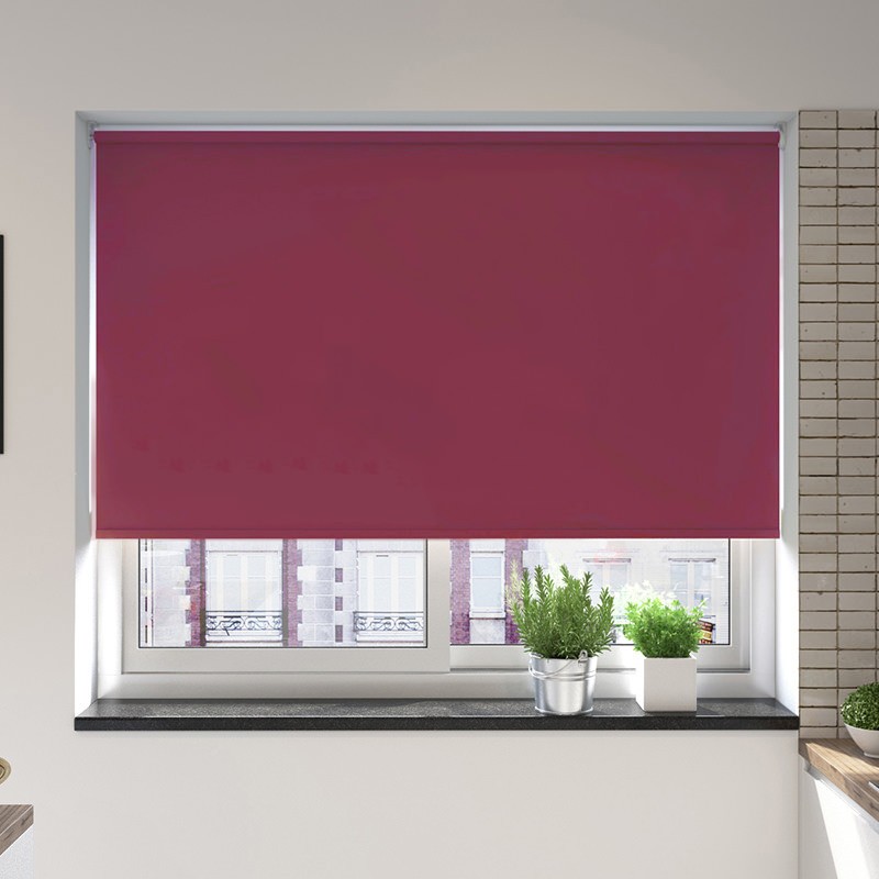 white blackout roller blind