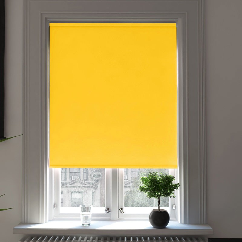 white blackout roller blind