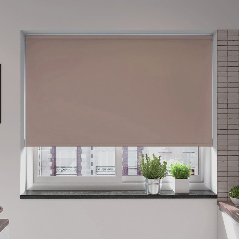 white blackout roller blind