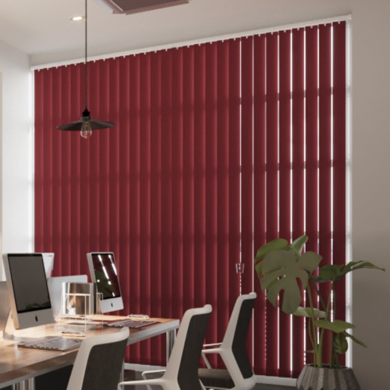Commercial FR Cherry Dimout Vertical Blind
