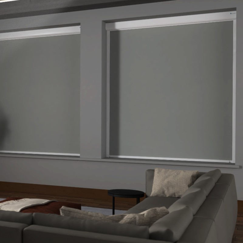 Bosa Ash Blackout XXL Cassette Mains Electric Blind