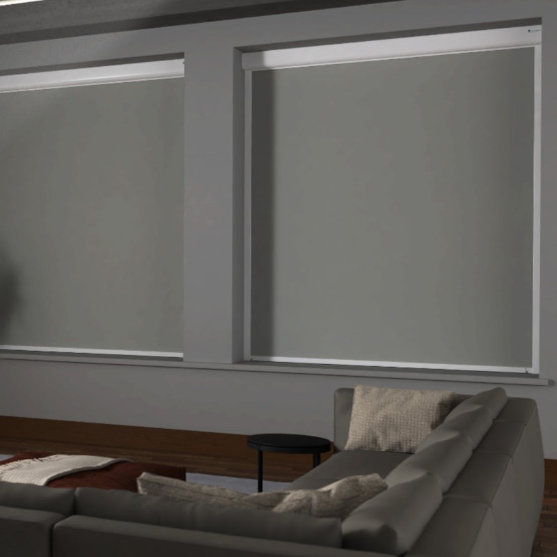 Bosa Ash Reflect Blackout XXL Cassette Mains Electric Blind