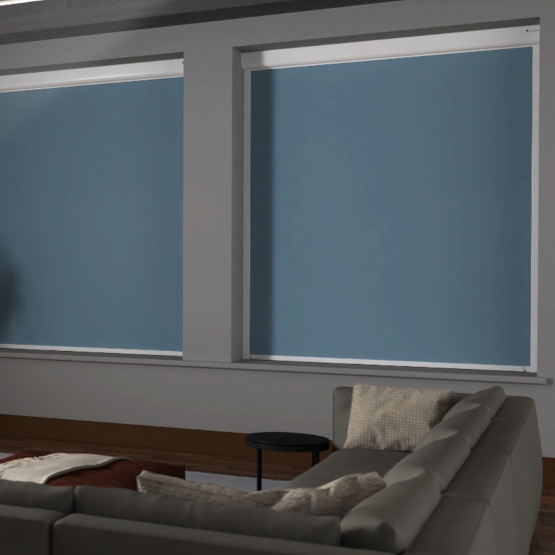 Bosa Cool Blue Reflect Blackout XXL Cassette Mains Electric Blind