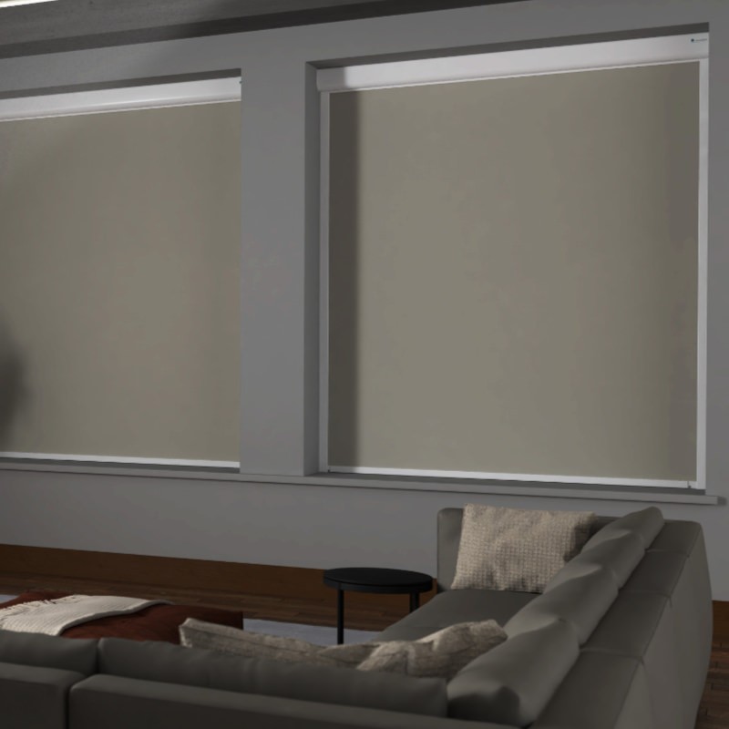 Bosa Cream Reflect Blackout XXL Cassette Mains Electric Blind