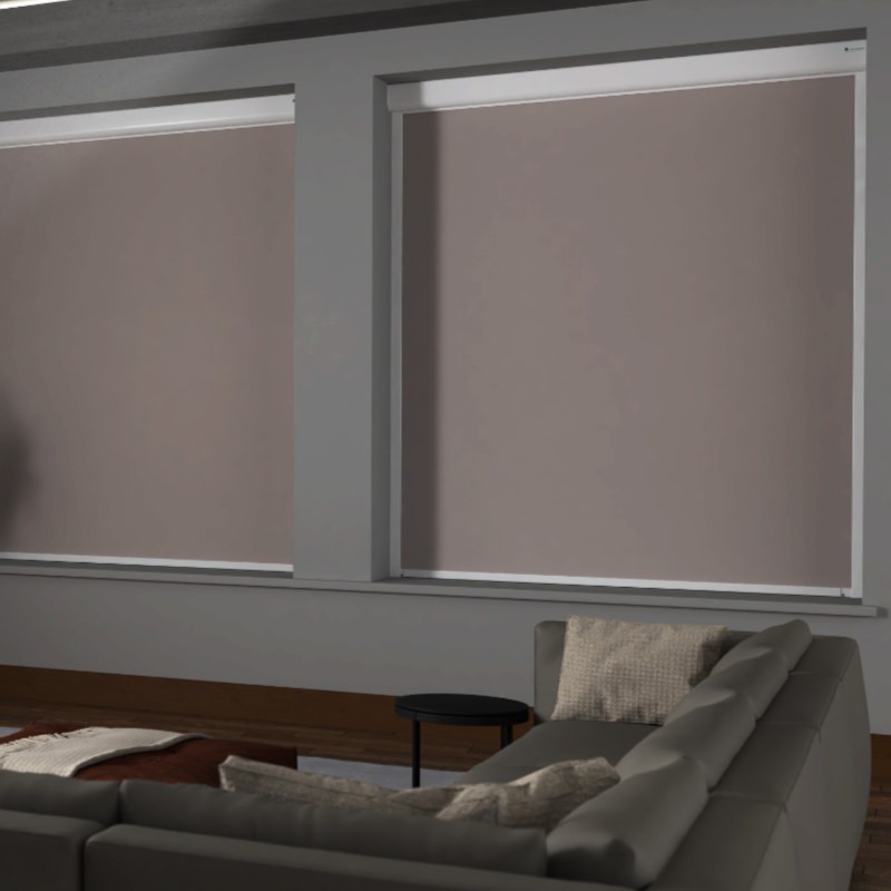 Bosa Dusty Pink Blackout XXL Cassette Mains Electric Blind