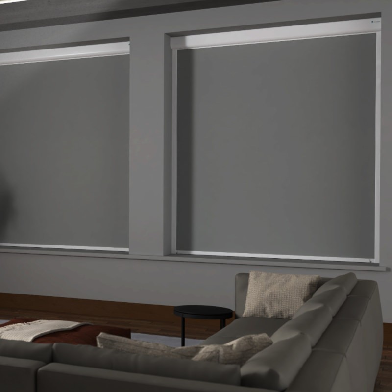 Bosa Grey Blackout XXL Cassette Mains Electric Blind