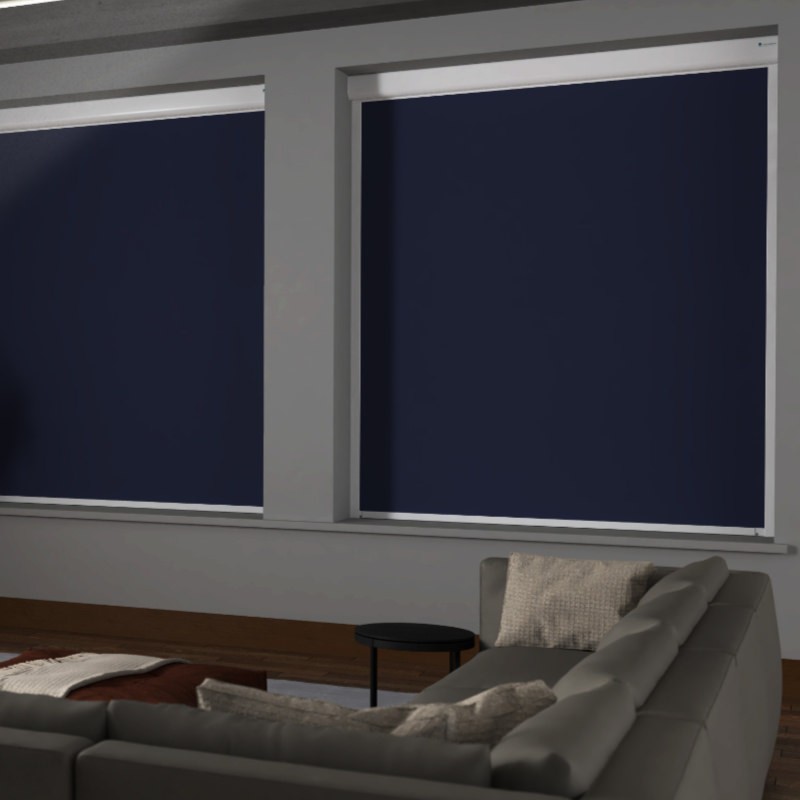 Bosa Oxford Blue Blackout XXL Cassette Mains Electric Blind