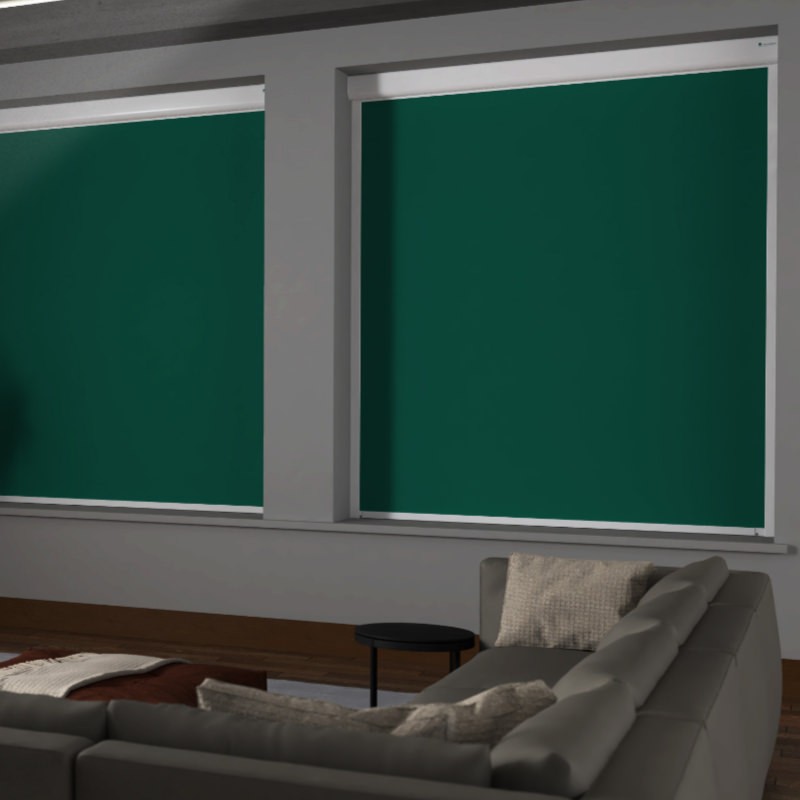 Bosa Pine Green Blackout XXL Cassette Mains Electric Blind