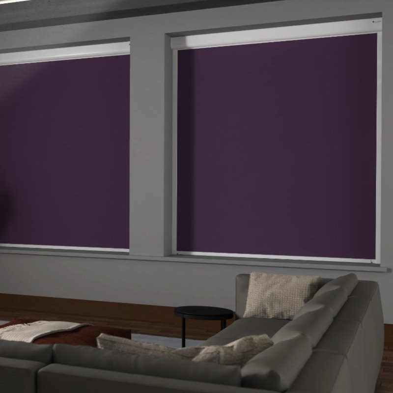 Bosa Plum Blackout XXL Cassette Mains Electric Blind
