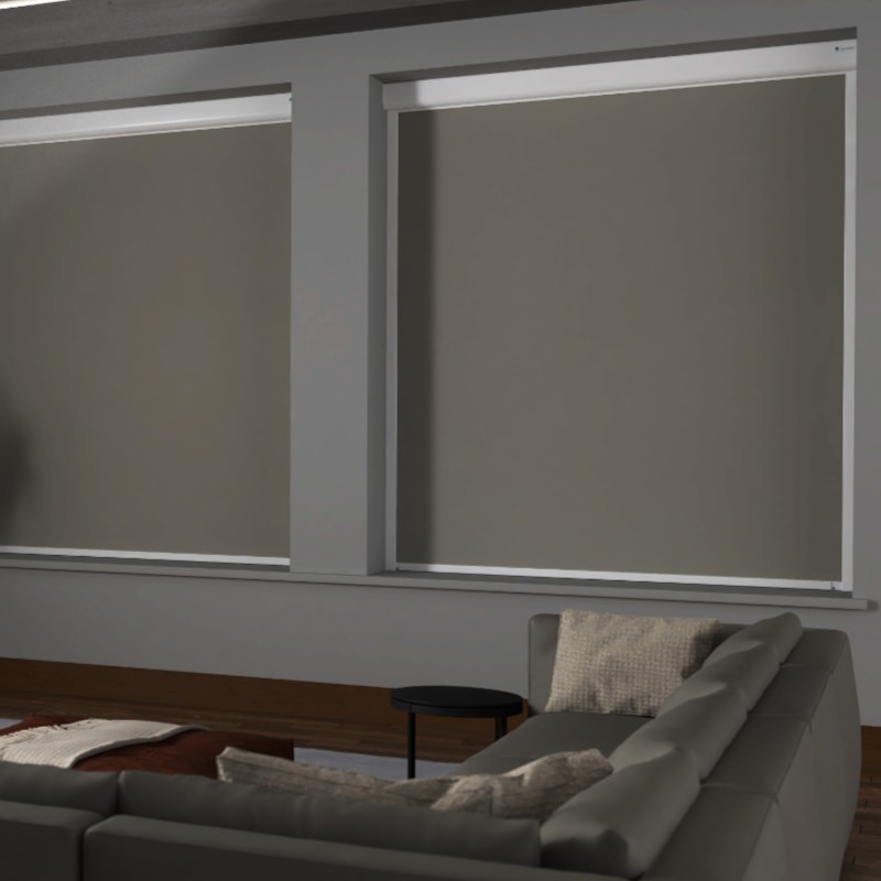 Bosa Taupe Blackout XXL Cassette Mains Electric Blind