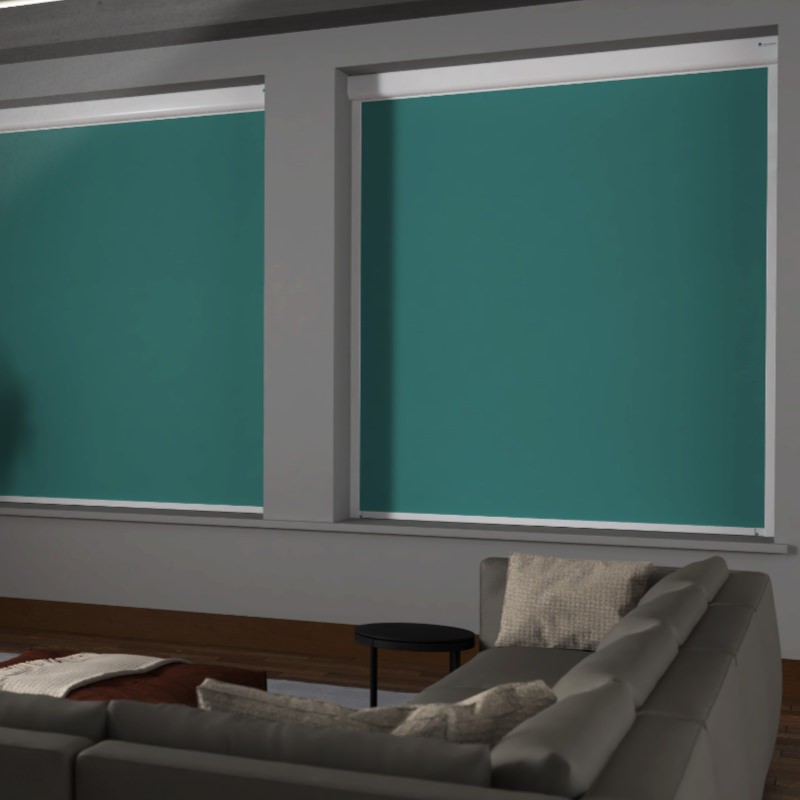 Bosa Turquoise Blackout XXL Cassette Mains Electric Blind