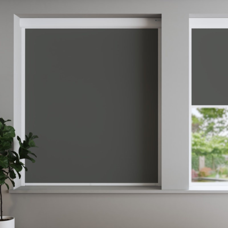 Bosa Slate White Back Blackout Cassette Battery / Solar Blind