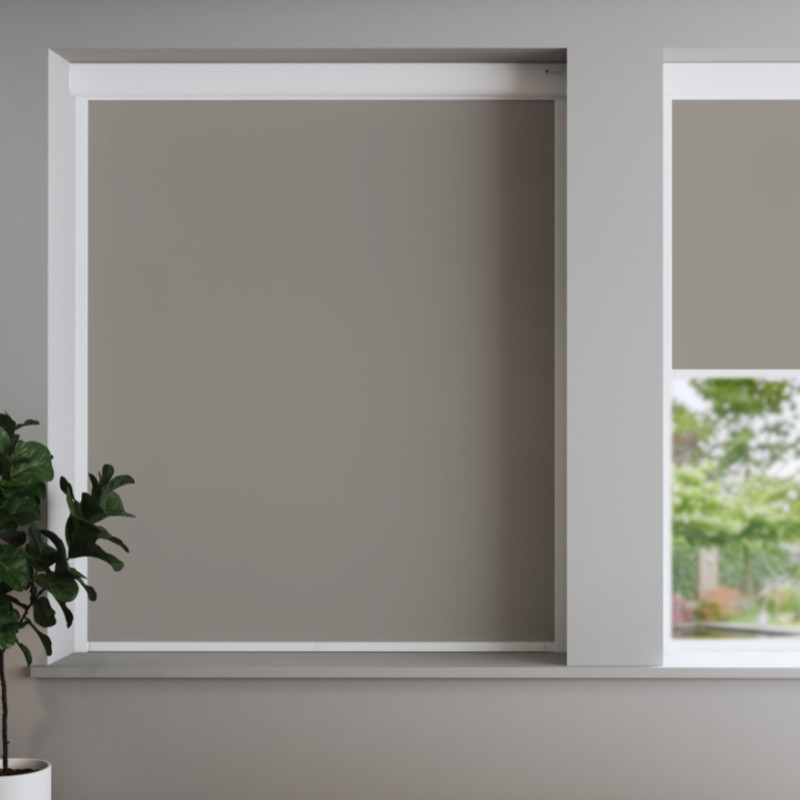 Bosa Taupe Blackout Cassette Battery / Solar Blind