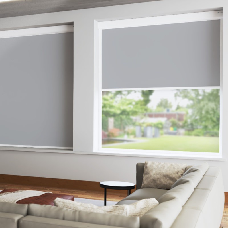 Bosa Grey Blackout XL Cassette Mains Electric Blind