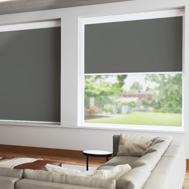 Bosa Slate White Back Blackout XL Cassette Mains Electric Blind
