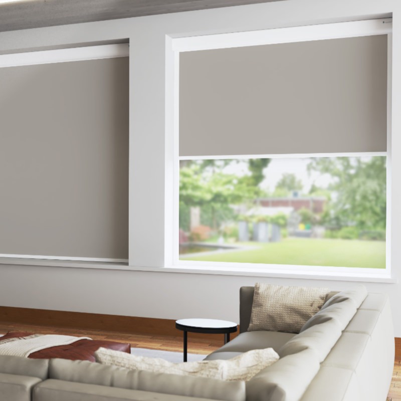 Bosa Taupe Blackout XL Cassette Mains Electric Blind