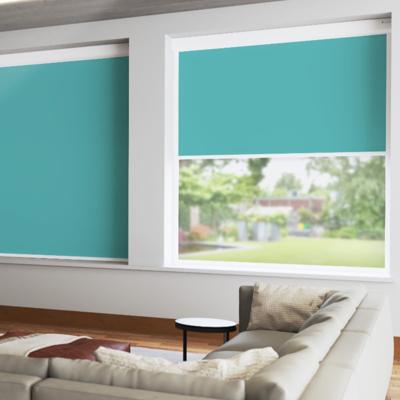Bosa Turquoise Blackout XL Cassette Mains Electric Blind