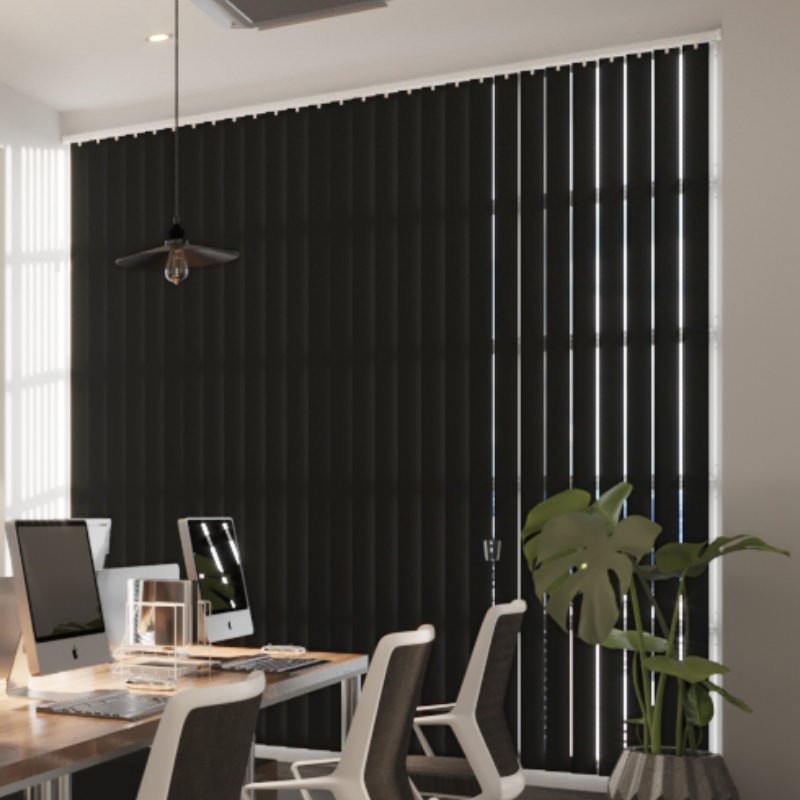 Commercial FR Coal Dimout Vertical Blind