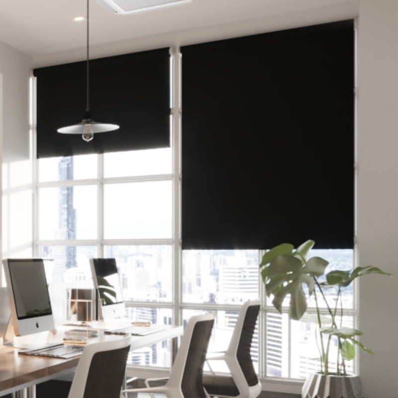 Commercial FR Dimout Coal Premium XL Roller Blind