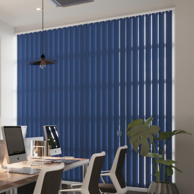 Commercial FR Cobalt Dimout Vertical Blind