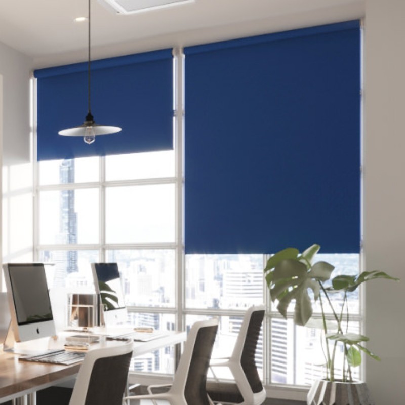 Commercial FR Dimout Cobalt Premium XL Roller Blind