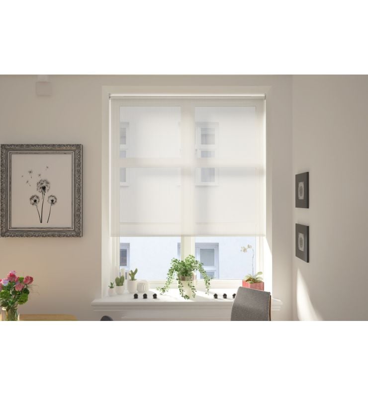 Teramo White XL Mains Electric Roller Blind