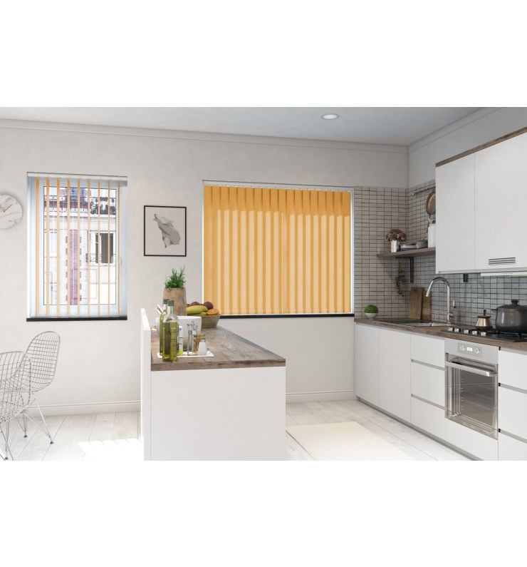 Commercial FR Mustard Dimout Vertical Blind