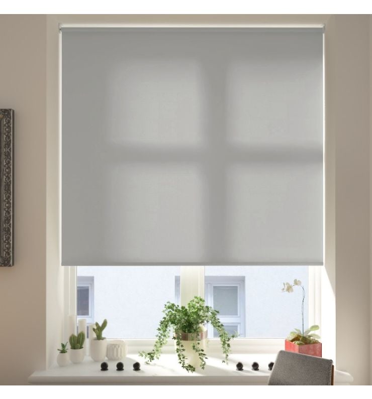 Saturn French Grey Dimout Roller Blind