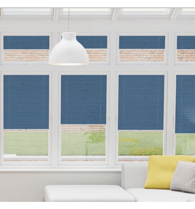 Prestige Blue Pleated Conservatory Blind