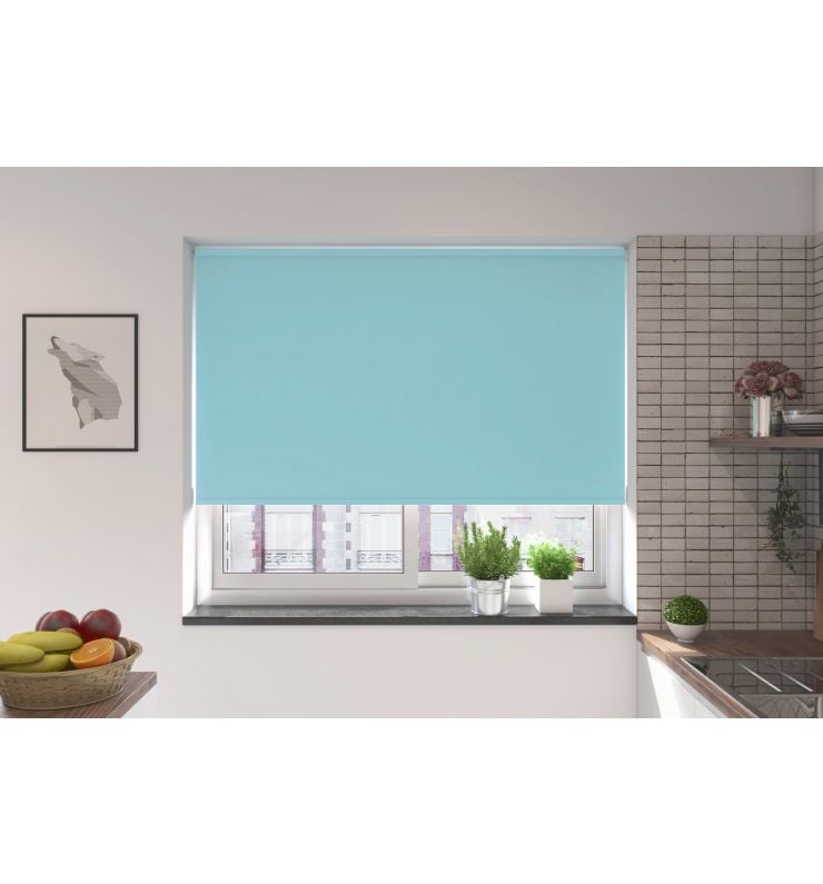 Bosa Reflect Cool Blue Blackout XL Mains Electric Roller Blind