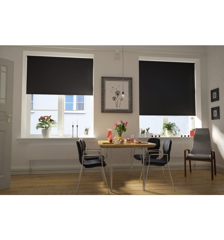 Bosa Reflect Onyx Blackout XL Mains Electric Roller Blind