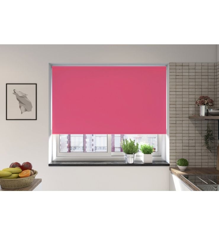 Bosa Pink Blackout XL Mains Electric Roller Blind