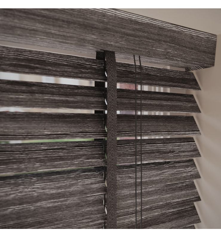 Carbon Real Wood Venetian Blind with Carbon Tapes