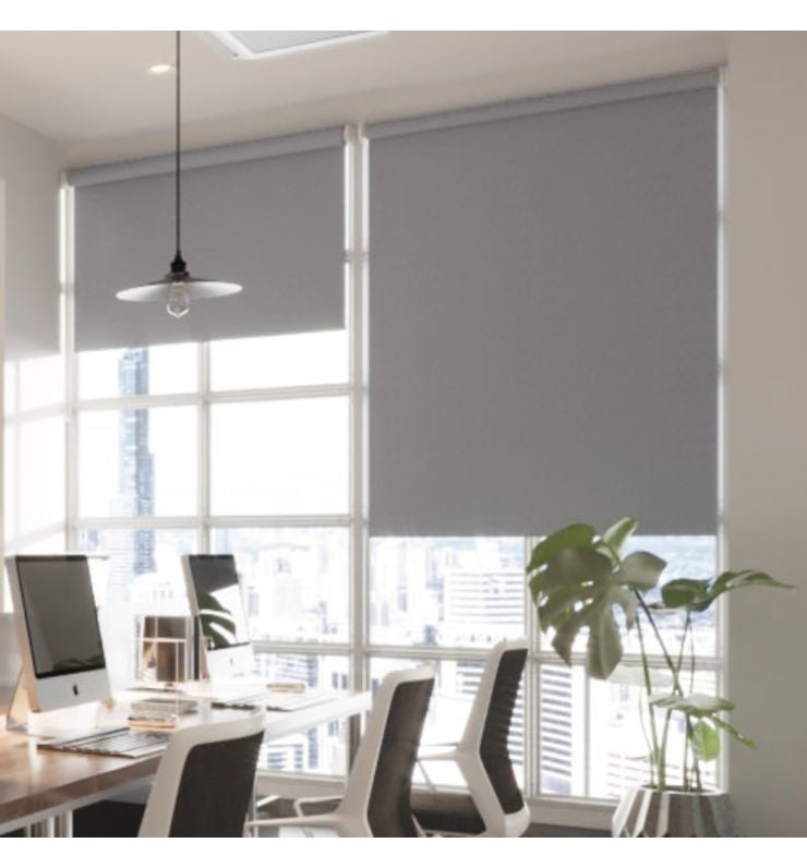 Commercial FR Dimout Smokey Mauve Roller Blind