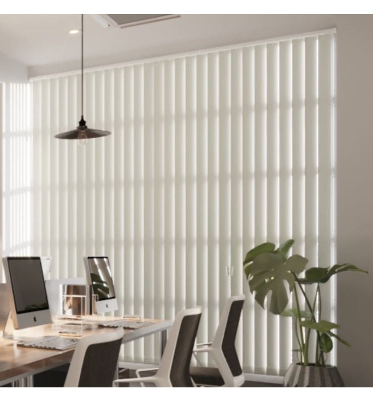 Commercial FR Frost Dimout Vertical Blind