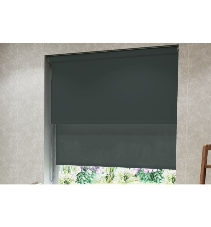Graphite Double Roller Blind