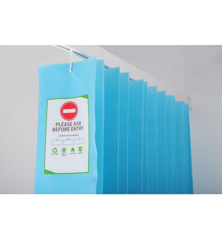 Light Blue Disposable Eyelet Curtain (5 Pack)