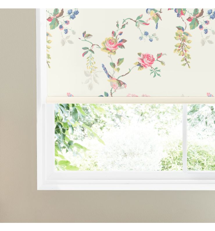 Birds and Roses Dimout Roller Blind