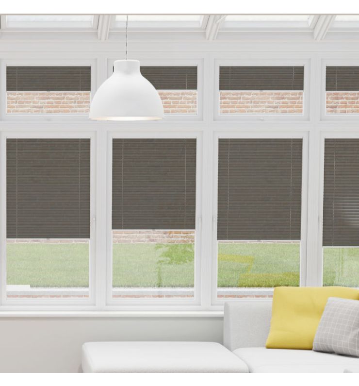 Prestige Mouse Grey Pleated Conservatory Blind