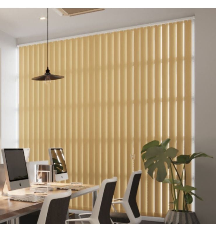 Commercial FR Mustard Dimout Vertical Blind