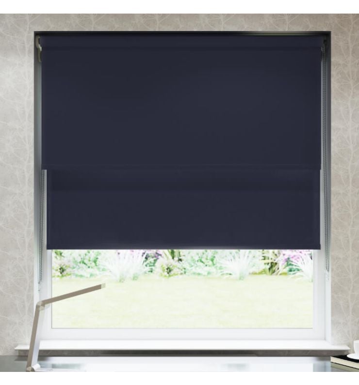 Oxford Blue Double Roller Blind