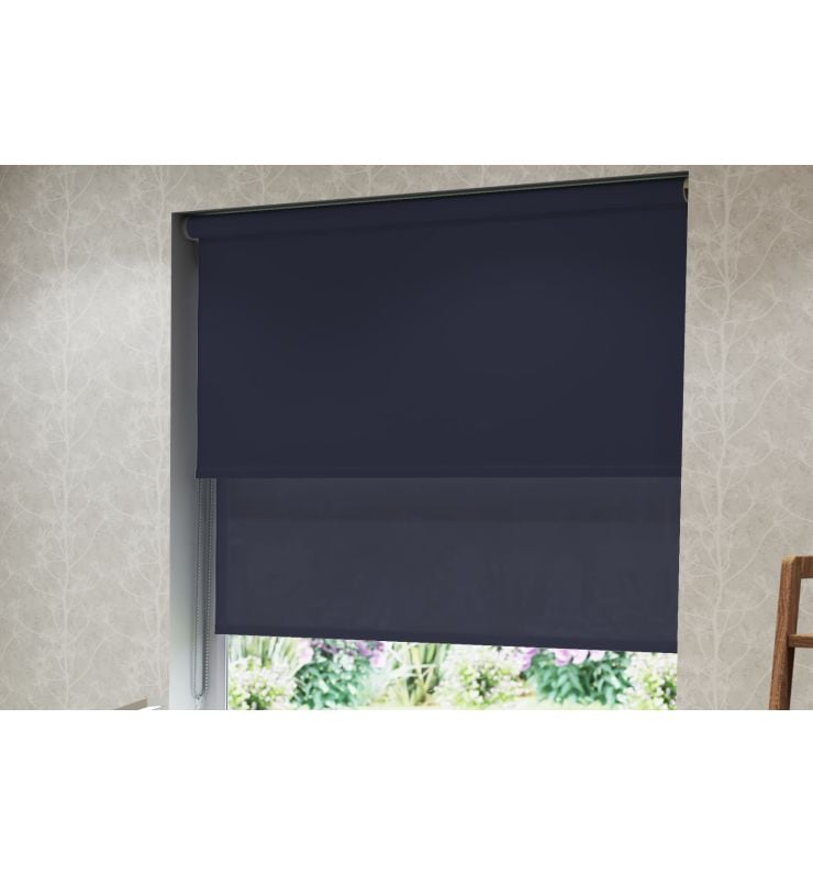 Oxford Blue Double Roller Blind