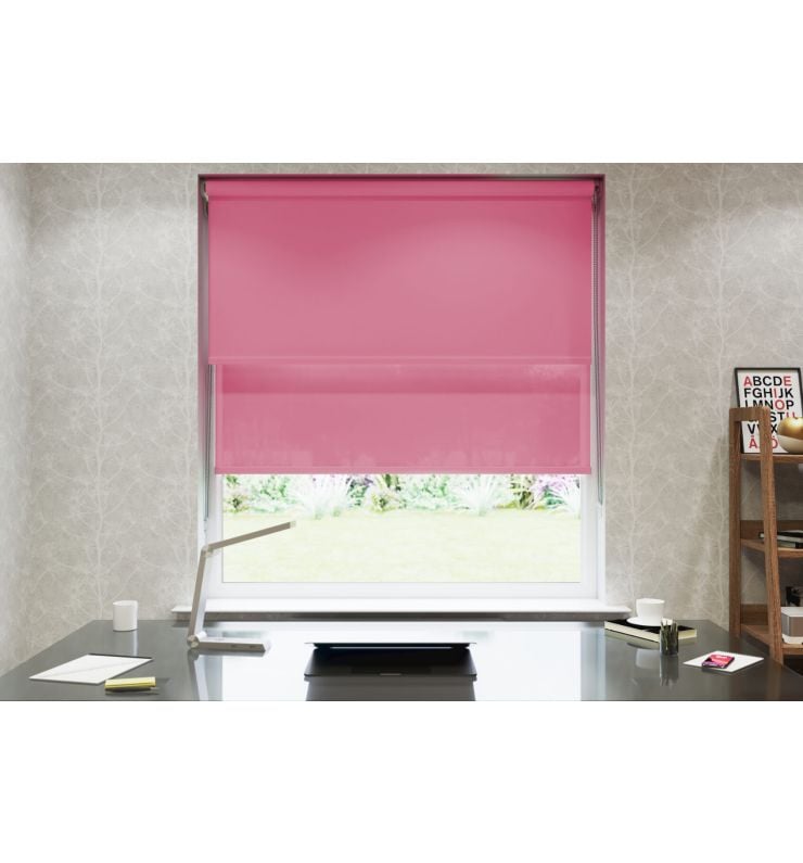 Pink Double Roller Blind