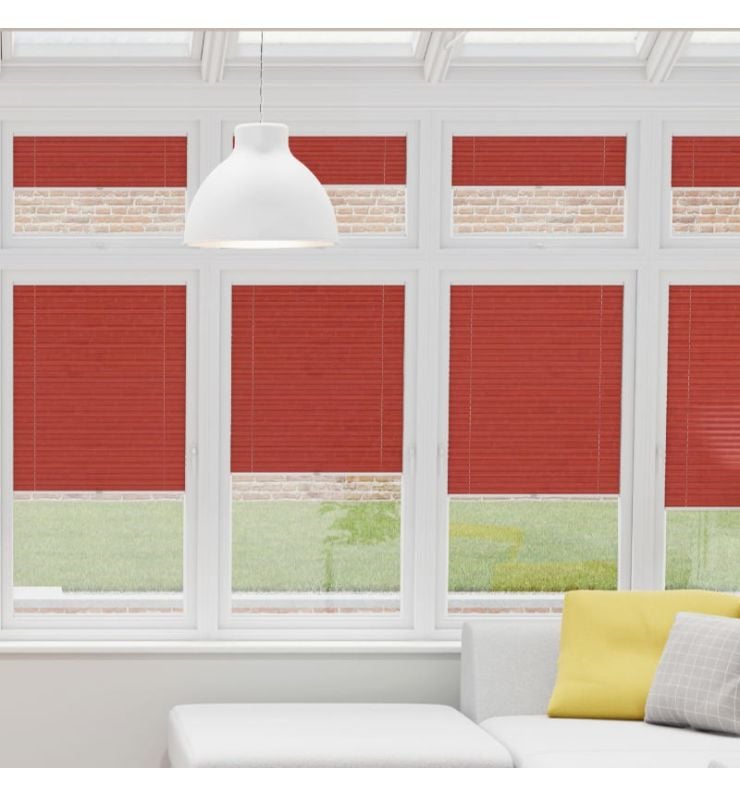 Prestige Red Pleated Conservatory Blind