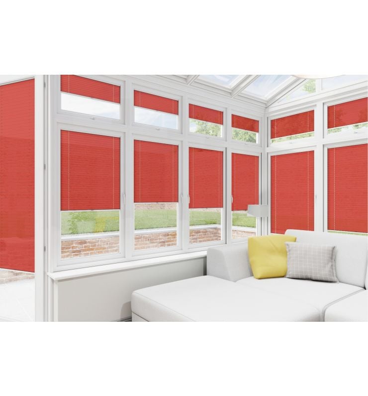 Prestige Red Pleated Conservatory Blind