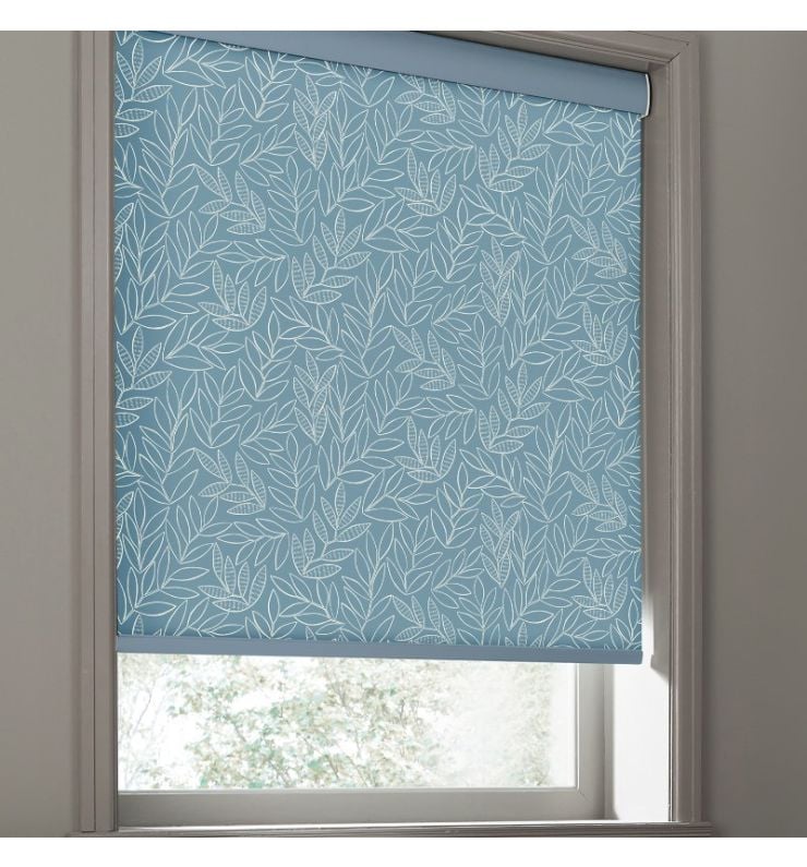 Laurus China Blue Dimout Roller Blind