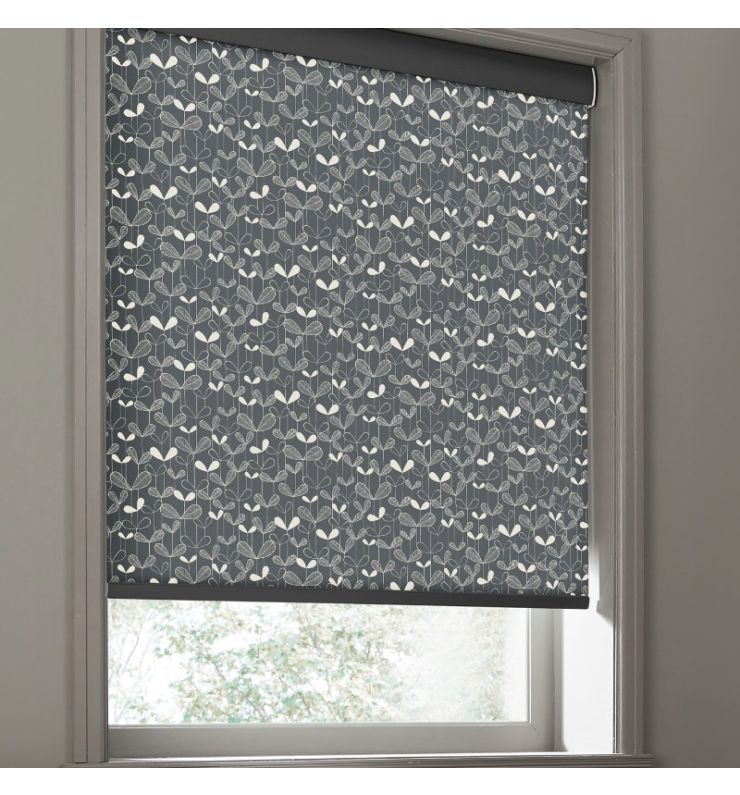Saplings Graphite Dimout Roller Blind