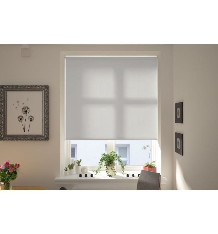 Saturn Grey Dimout Roller Blind