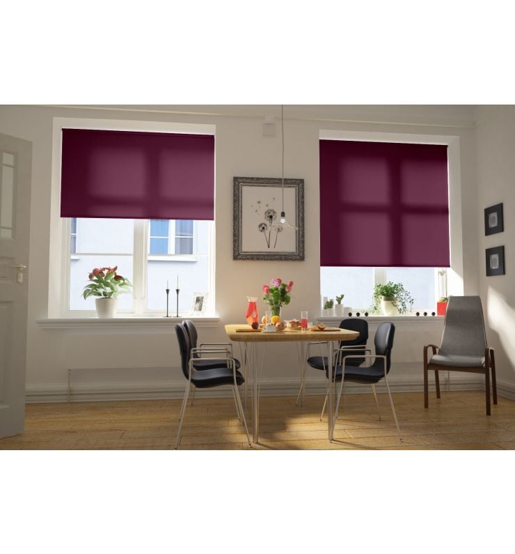 Saturn Cherry Dimout Roller Blind