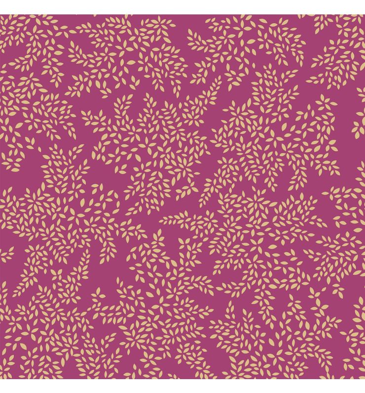 Little Leaves Fuchsia Dimout Roller Blind